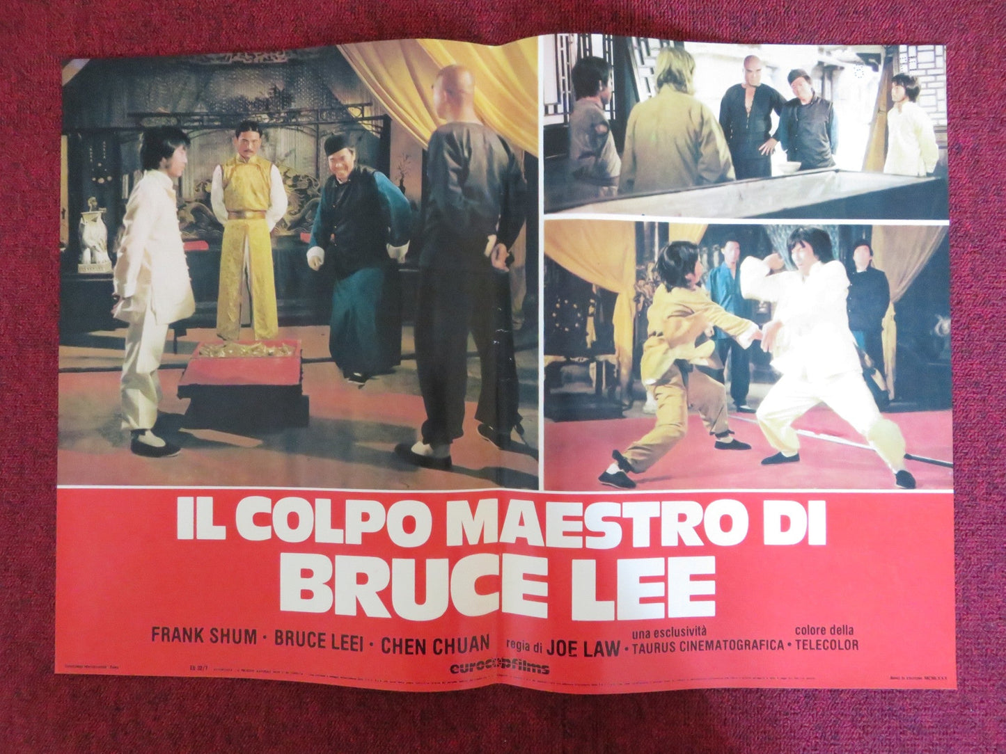 THE CRIPPLED MASTERS - A ITALIAN FOTOBUSTA POSTER FRANK SHUM BRUCE LEEI 1980 Rendezvous Cinema Movie posters