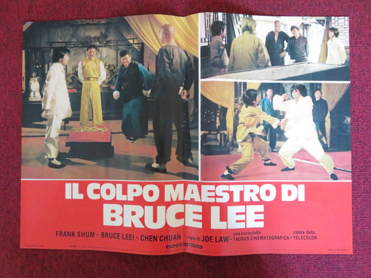THE CRIPPLED MASTERS - A ITALIAN FOTOBUSTA POSTER FRANK SHUM BRUCE LEEI 1980 Rendezvous Cinema Movie posters