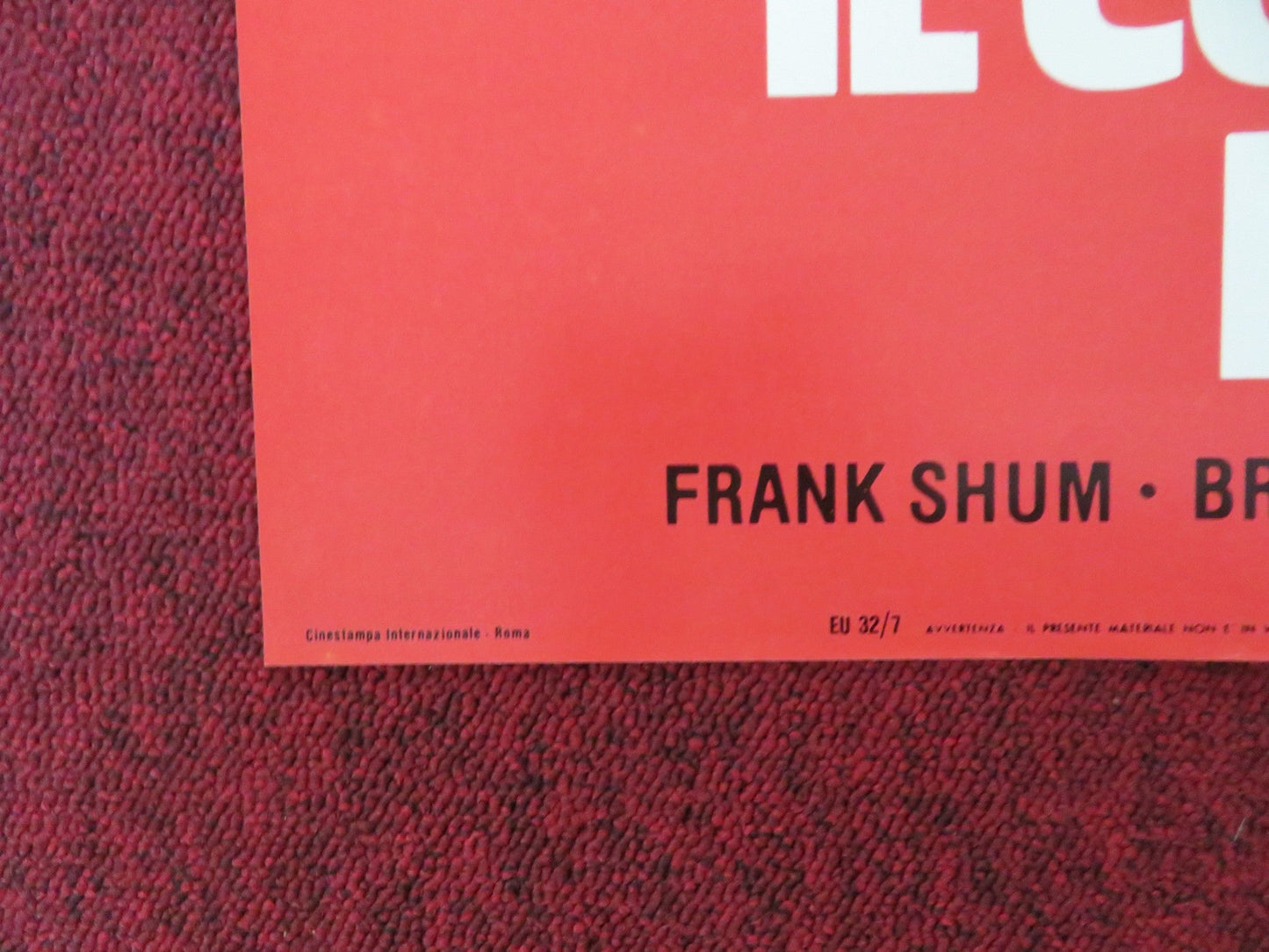 THE CRIPPLED MASTERS - A ITALIAN FOTOBUSTA POSTER FRANK SHUM BRUCE LEEI 1980 Rendezvous Cinema Movie posters