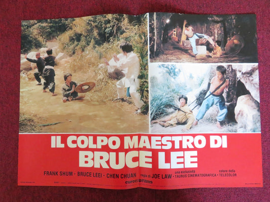 THE CRIPPLED MASTERS - B ITALIAN FOTOBUSTA POSTER FRANK SHUM BRUCE LEEI 1980 Rendezvous Cinema Movie posters