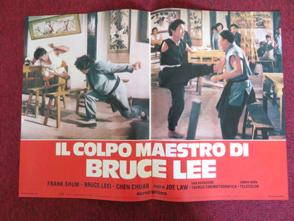THE CRIPPLED MASTERS - C ITALIAN FOTOBUSTA POSTER FRANK SHUM BRUCE LEEI 1980 Rendezvous Cinema Movie posters