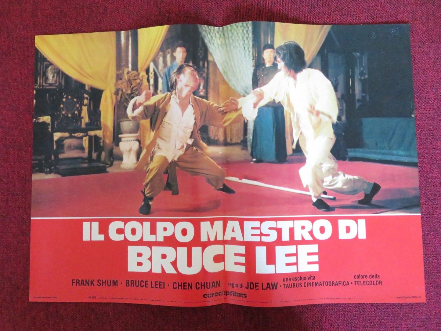 THE CRIPPLED MASTERS - D ITALIAN FOTOBUSTA POSTER FRANK SHUM BRUCE LEEI 1980 Rendezvous Cinema Movie posters