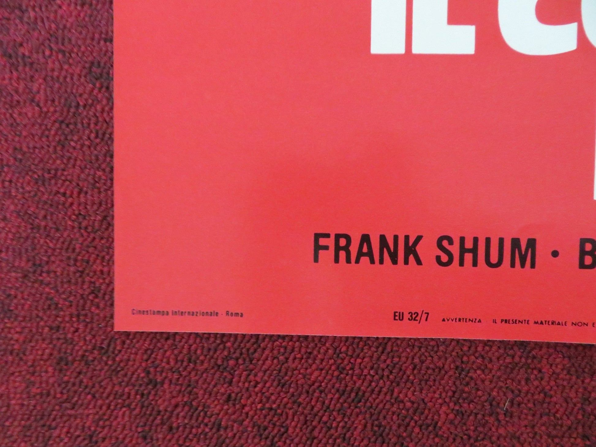 THE CRIPPLED MASTERS - E ITALIAN FOTOBUSTA POSTER FRANK SHUM BRUCE LEEI 1980 Rendezvous Cinema Movie posters