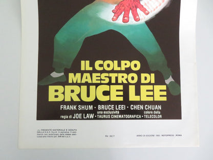 THE CRIPPLED MASTERS ITALIAN LOCANDINA POSTER CHEN CHUAN CHIU HO 1979 Movie posters