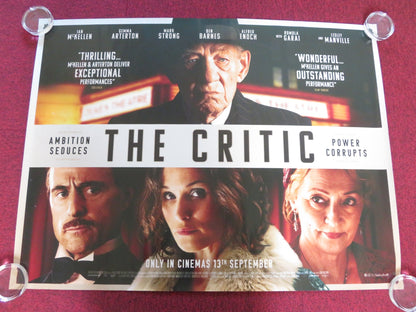 THE CRITIC UK QUAD ROLLED POSTER IAN MCKELLEN GEMMA ARTERTON 2024 Rendezvous Cinema Movie posters