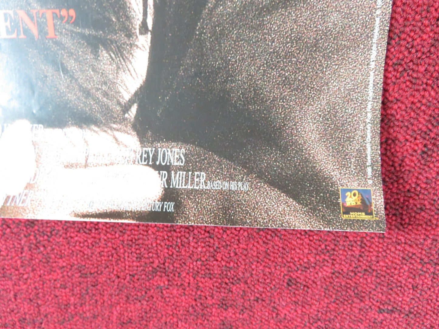 THE CRUCIBLE VHS VIDEO POSTER DANIEL DAY - LEWIS WINONA RYDER 1996 Rendezvous Cinema Movie posters