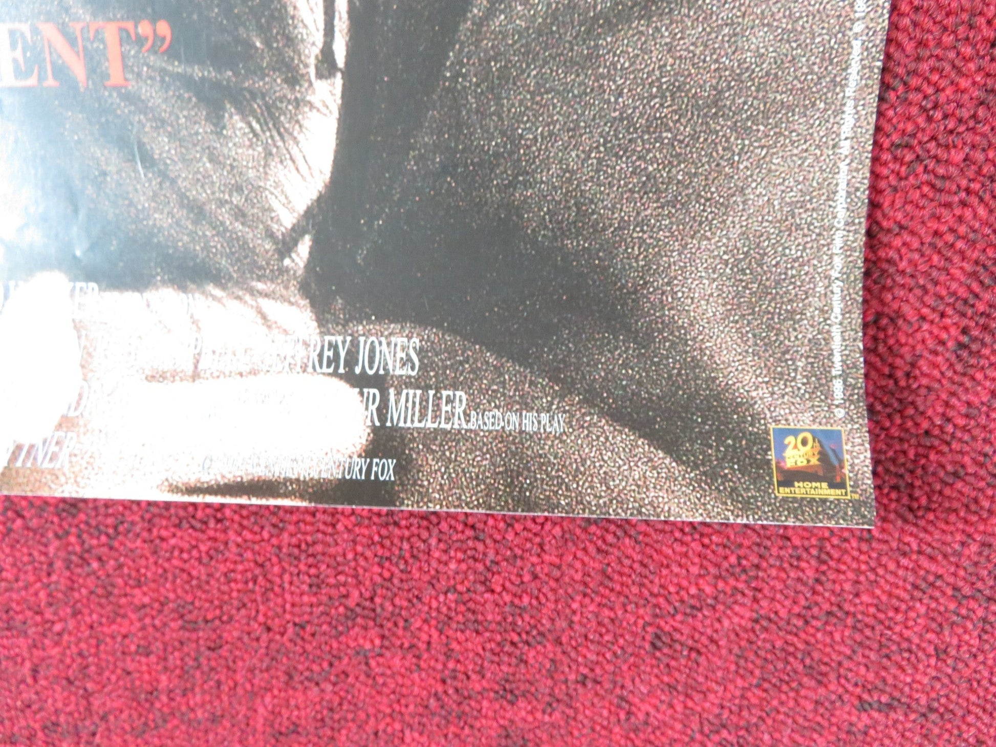 THE CRUCIBLE VHS VIDEO POSTER DANIEL DAY - LEWIS WINONA RYDER 1996 Rendezvous Cinema Movie posters