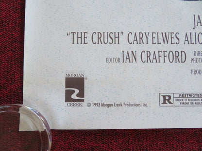 THE CRUSH US ONE SHEET ROLLED POSTER ALICIA SILVERSTONE CARY ELWES 1993 Rendezvous Cinema Movie posters