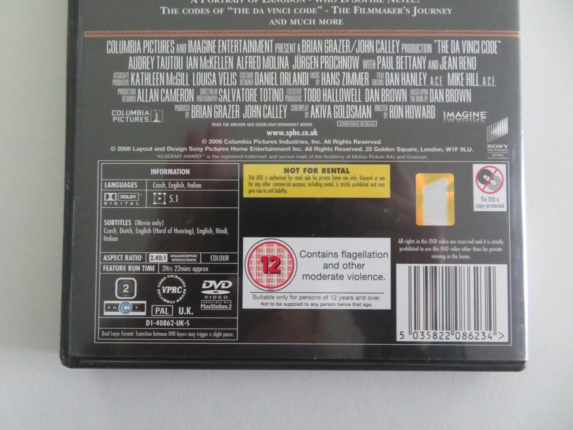 THE DA VINCI CODE - TWO DISC SPECIAL EDITION (DVD) TOM HANKS 2006 REGION 2 Movie posters