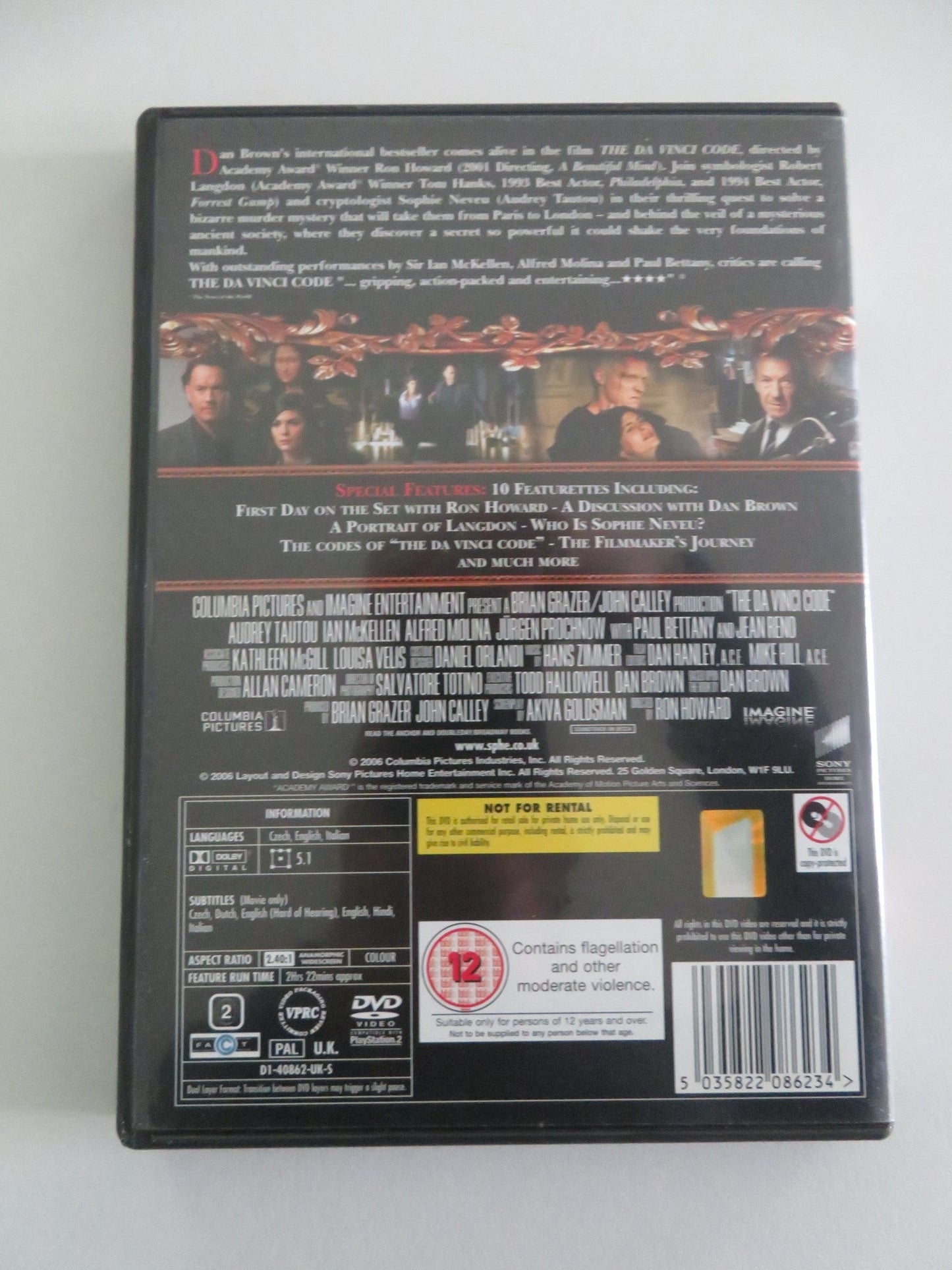 THE DA VINCI CODE - TWO DISC SPECIAL EDITION (DVD) TOM HANKS 2006 REGION 2 Movie posters