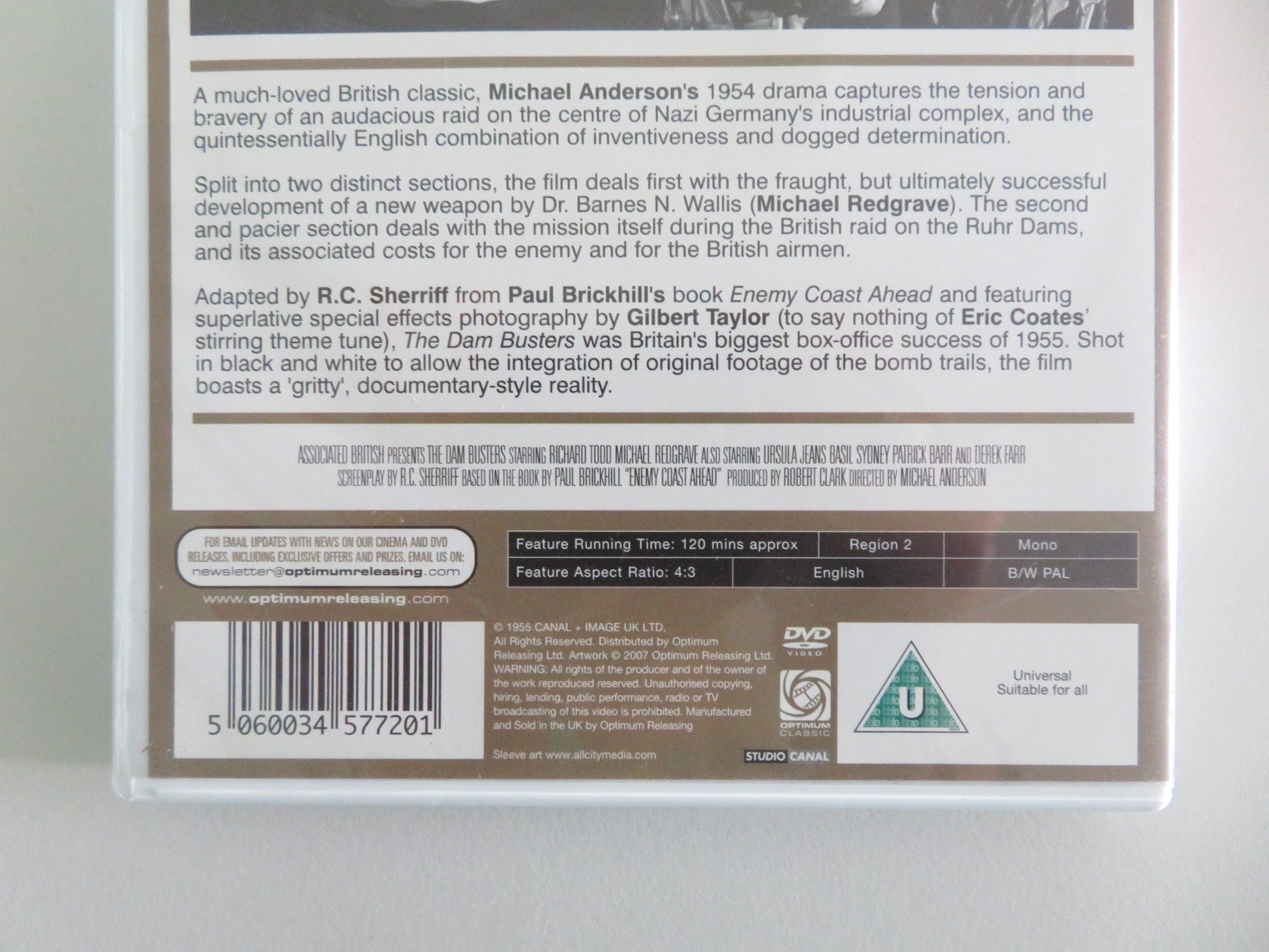THE DAM BUSTERS (DVD) RICHARD TODD MICHAEL REDGRAVE 1955 REGION 2 Movie posters