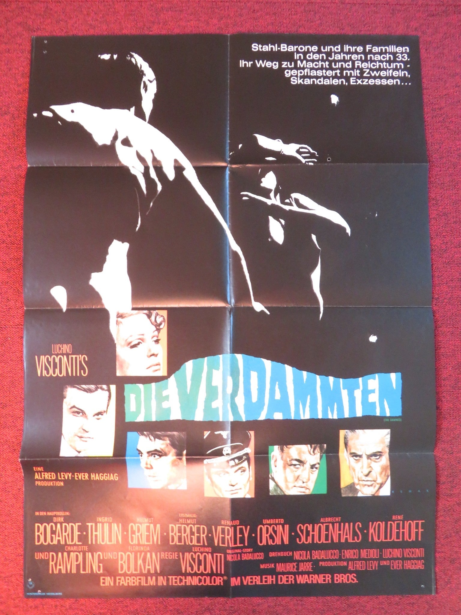 THE DAMNED GERMAN A1 POSTER FOLDED DIRK BOGARDE INGRID THULIN 1970 Rendezvous Cinema Movie posters