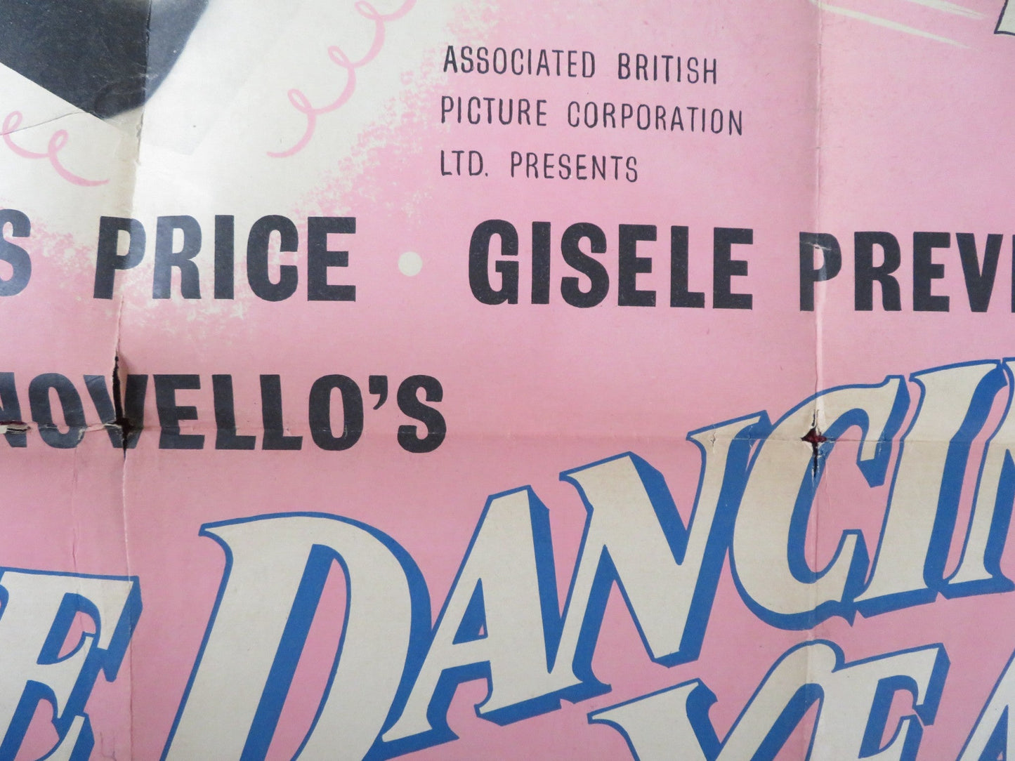 THE DANCING YEARS FOLDED UK ONE SHEET POSTER DENNIS PRICE GISELE PREVILLE 1950 Rendezvous Cinema Movie posters