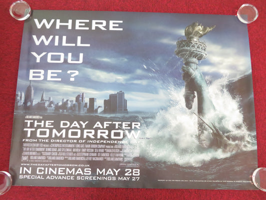 The Day After Tomorrow -B UK Quad Rolled Poster Dennis Quaid J. Gyllenhaal 2004 Movie posters
