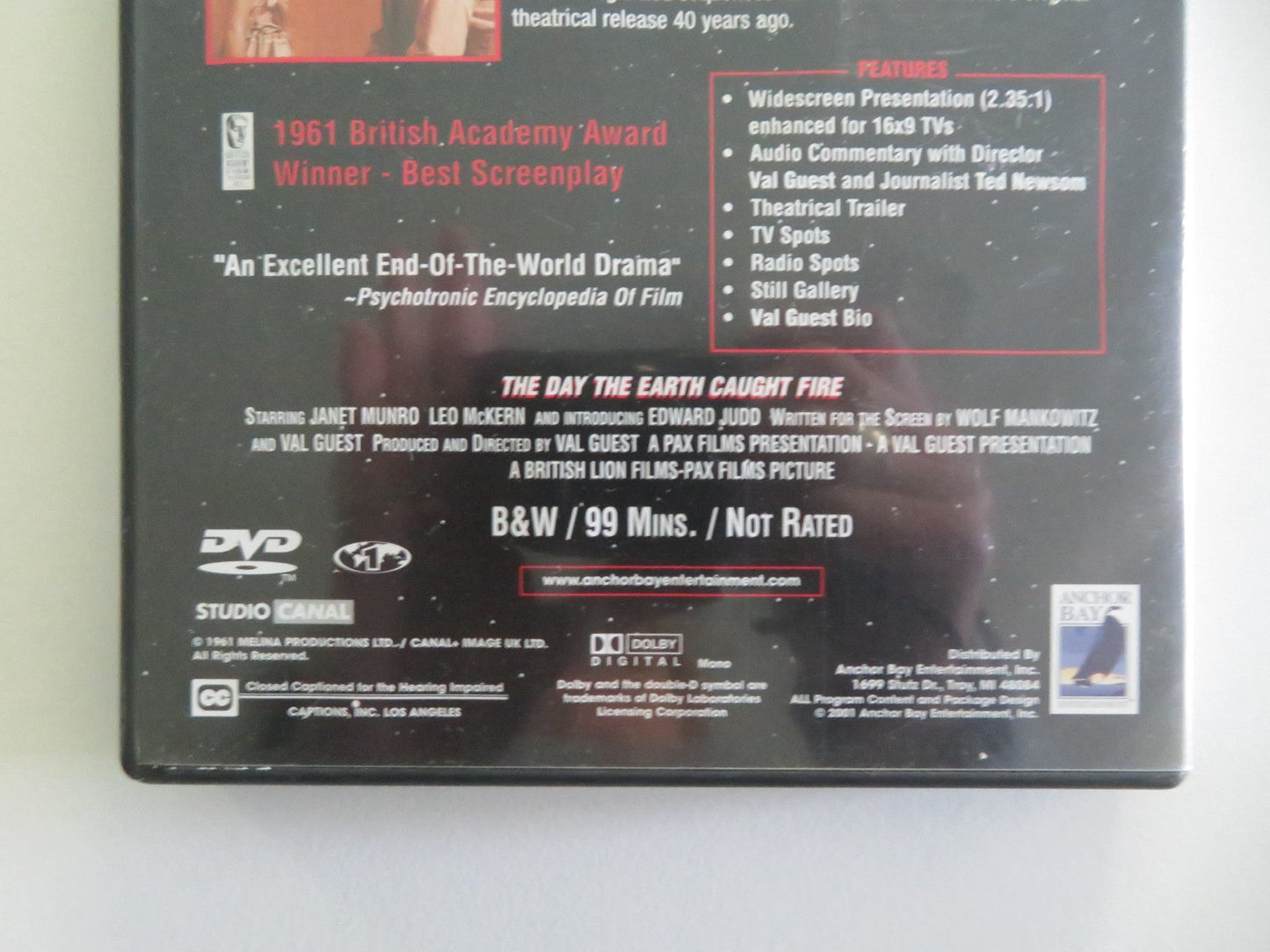 The Day the Earth Caught Fire (DVD) Janet Munro Leo McKern 1961 Region 1 Movie posters