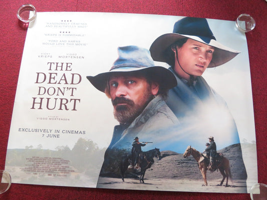 THE DEAD DON'T HURT UK QUAD ROLLED POSTER VIGGO MORTENSEN VICKI KRIEPS 2023 Rendezvous Cinema Movie posters