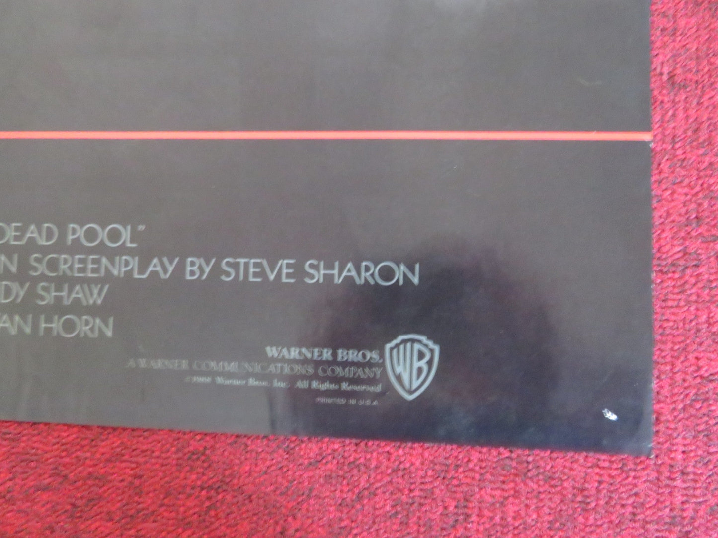 THE DEAD POOL FOLDED US ONE SHEET POSTER CLINT EASTWOOD LIAM NEESON 1988 Rendezvous Cinema Movie posters