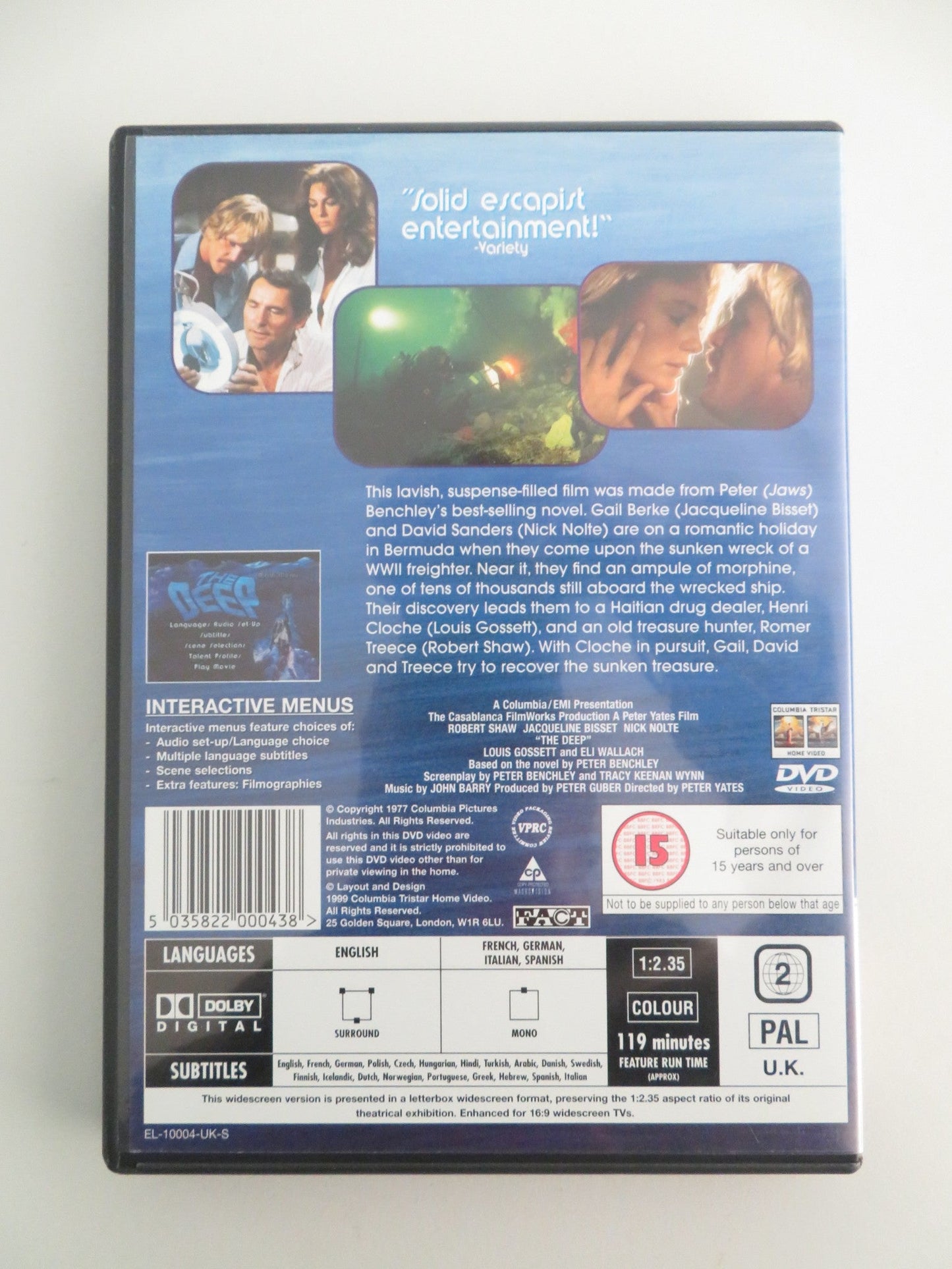 The Deep (DVD) Nick Nolte Jacqueline Bisset 1977 Region 2 Movie posters