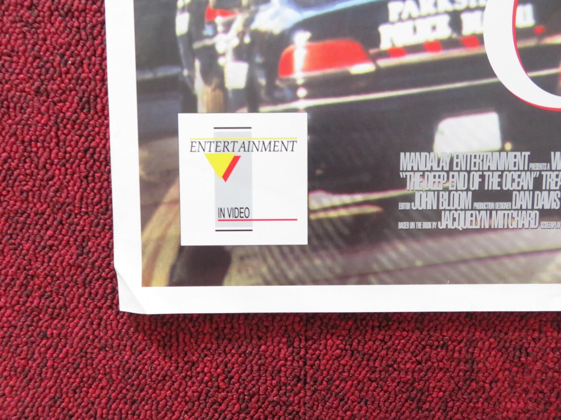 THE DEEP END OF THE OCEAN VHS POSTER ROLLED MICHELLE PFEIFFER T. WILLIAMS 1999 Rendezvous Cinema Movie posters