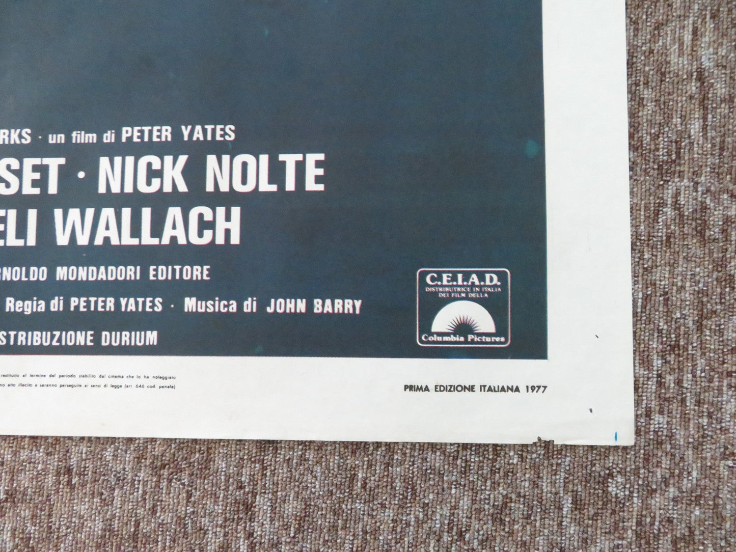 THE DEEP ITALIAN 2 FOGLIO POSTER JACQUELINE BISSET ROBERT SHAW 1977 Rendezvous Cinema Movie posters