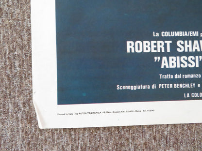 THE DEEP ITALIAN 2 FOGLIO POSTER JACQUELINE BISSET ROBERT SHAW 1977 Rendezvous Cinema Movie posters