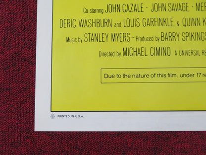 THE DEER HUNTER FOLDED US ONE SHEET POSTER ROBERT DE NIRO C. WALKEN 1978 Rendezvous Cinema Movie posters