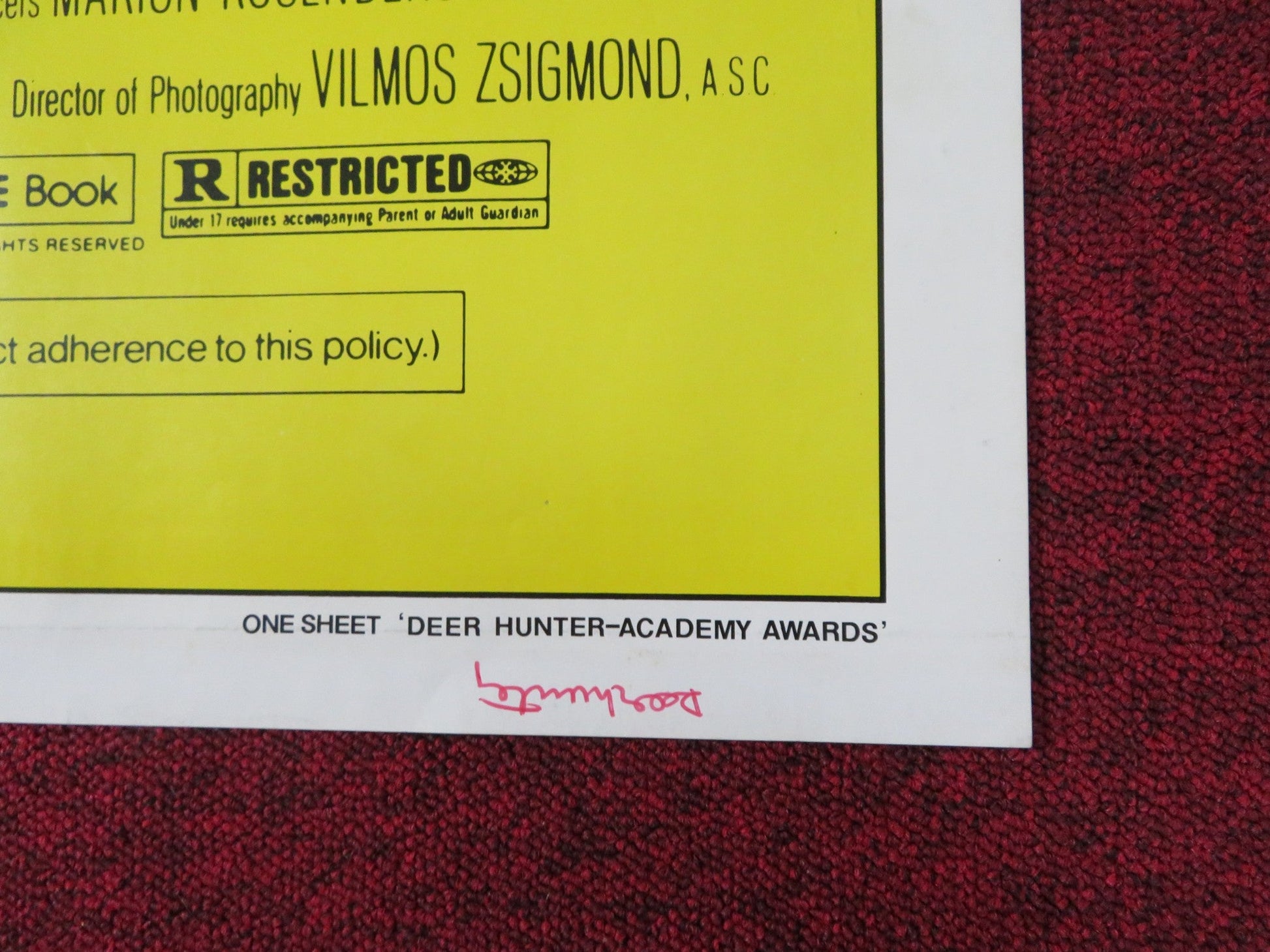 THE DEER HUNTER FOLDED US ONE SHEET POSTER ROBERT DE NIRO C. WALKEN 1978 Rendezvous Cinema Movie posters