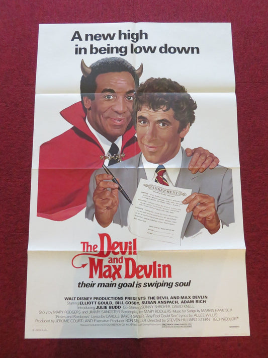 THE DEVIL AND MAX DEVLIN FOLDED US ONE SHEET POSTER ELLIOTT GOULD B. COSBY 1981 Movie posters