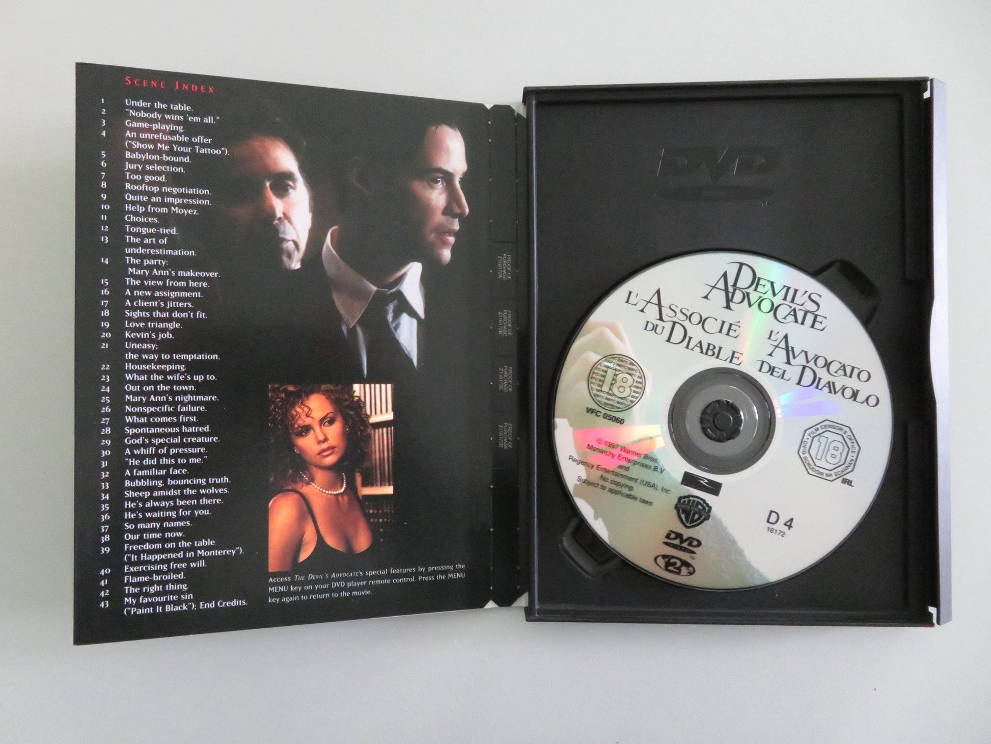 The Devil's Advocate (DVD) Keanu Reeves Al Pacino 1997 Region 2 Movie posters