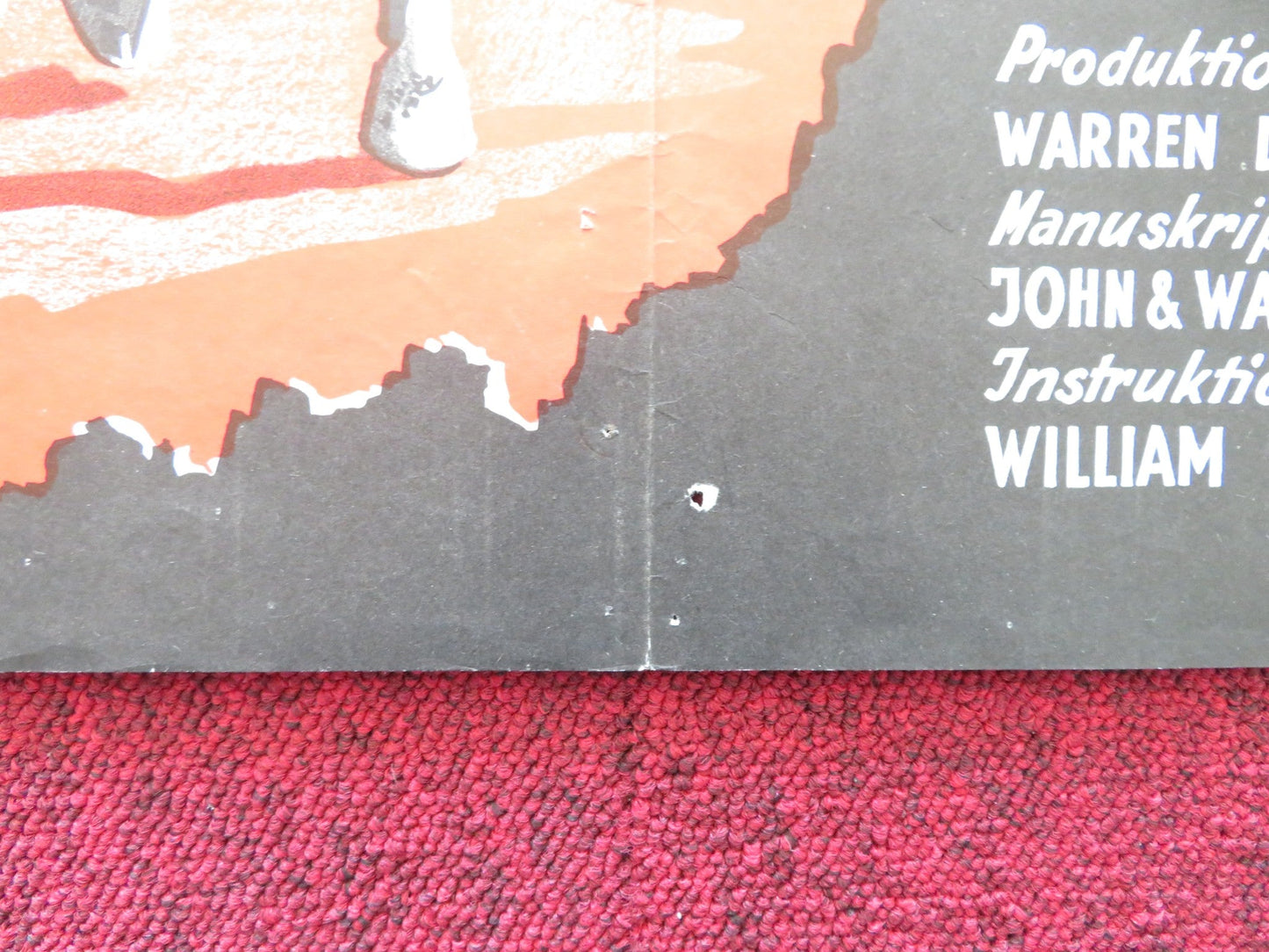 THE DEVIL'S CHILDREN DANISH POSTER ROLLED JAMES DRURY LEE J. COBB 1962 Rendezvous Cinema Movie posters