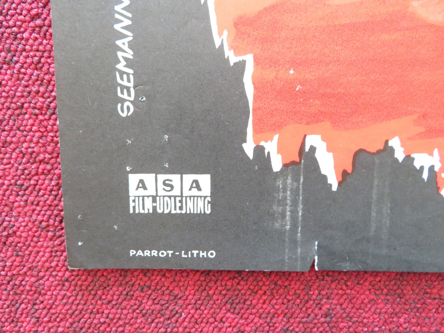 THE DEVIL'S CHILDREN DANISH POSTER ROLLED JAMES DRURY LEE J. COBB 1962 Rendezvous Cinema Movie posters