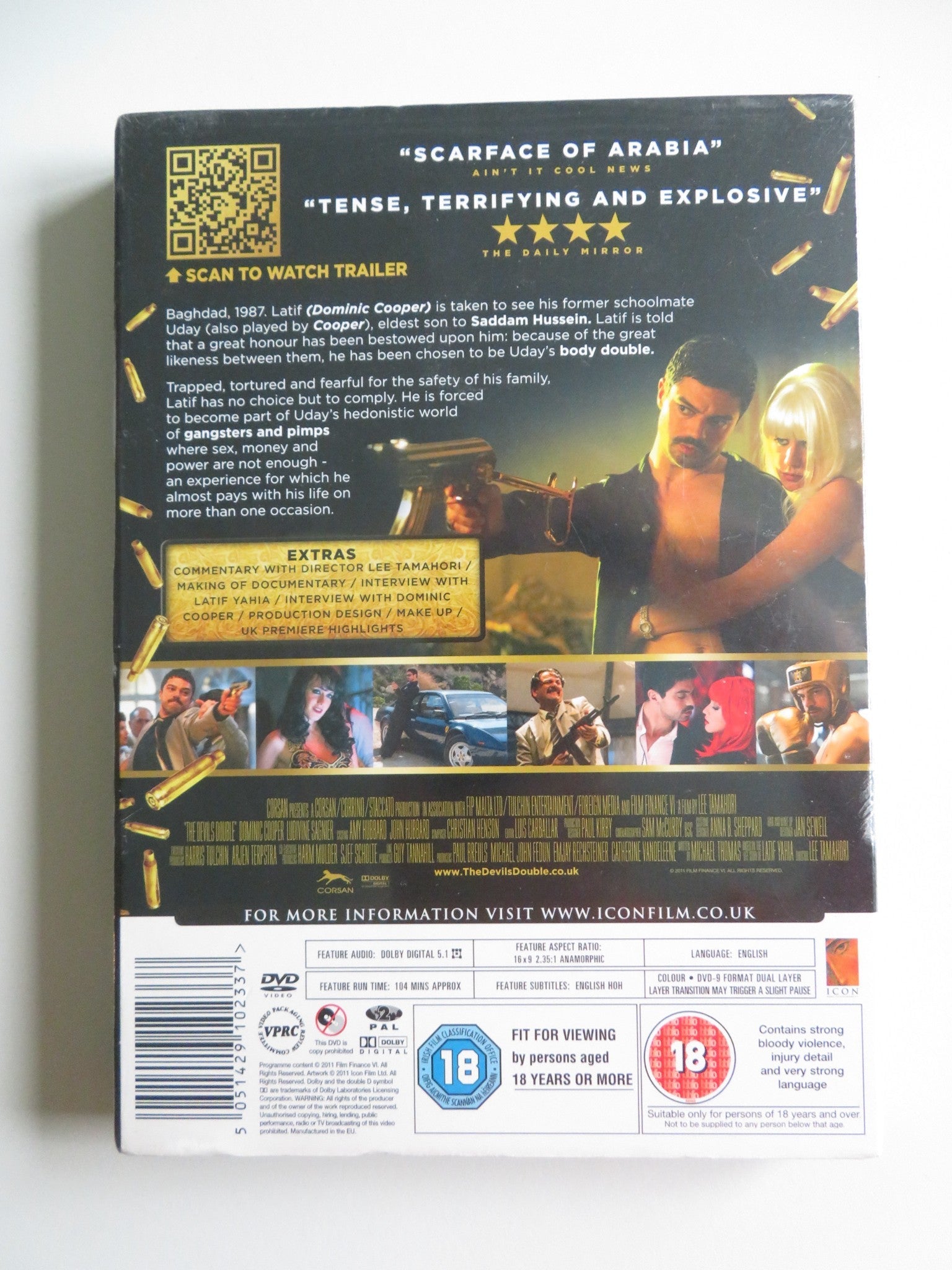 THE DEVIL'S DOUBLE (DVD) DOMINIC COOPER LUDIVINE SAGNIER 2011 REGION 2 Movie posters