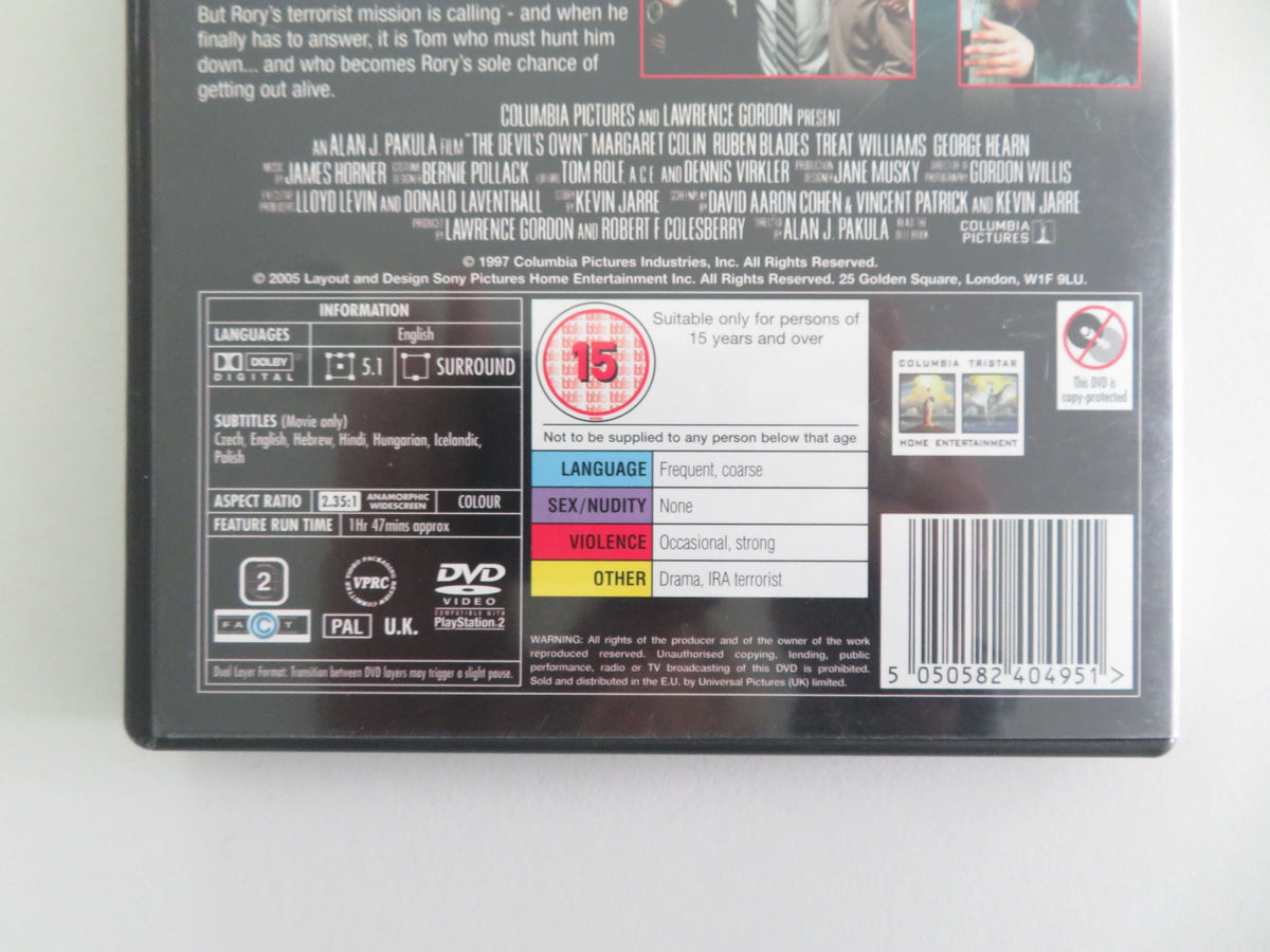 The Devil's Own (DVD) Harrison Ford Brad Pitt 1997 Region 2 Movie posters