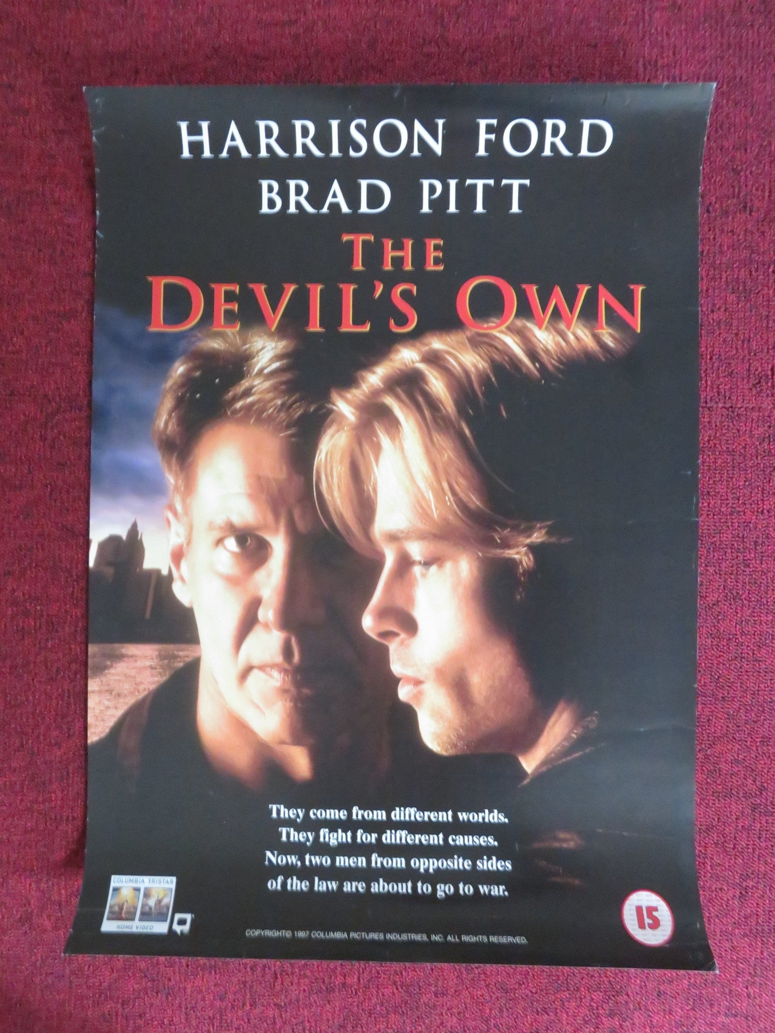 THE DEVIL'S OWN VHS POSTER POSTER HARRISON FORD BRAD PITT 1997 Rendezvous Cinema Movie posters