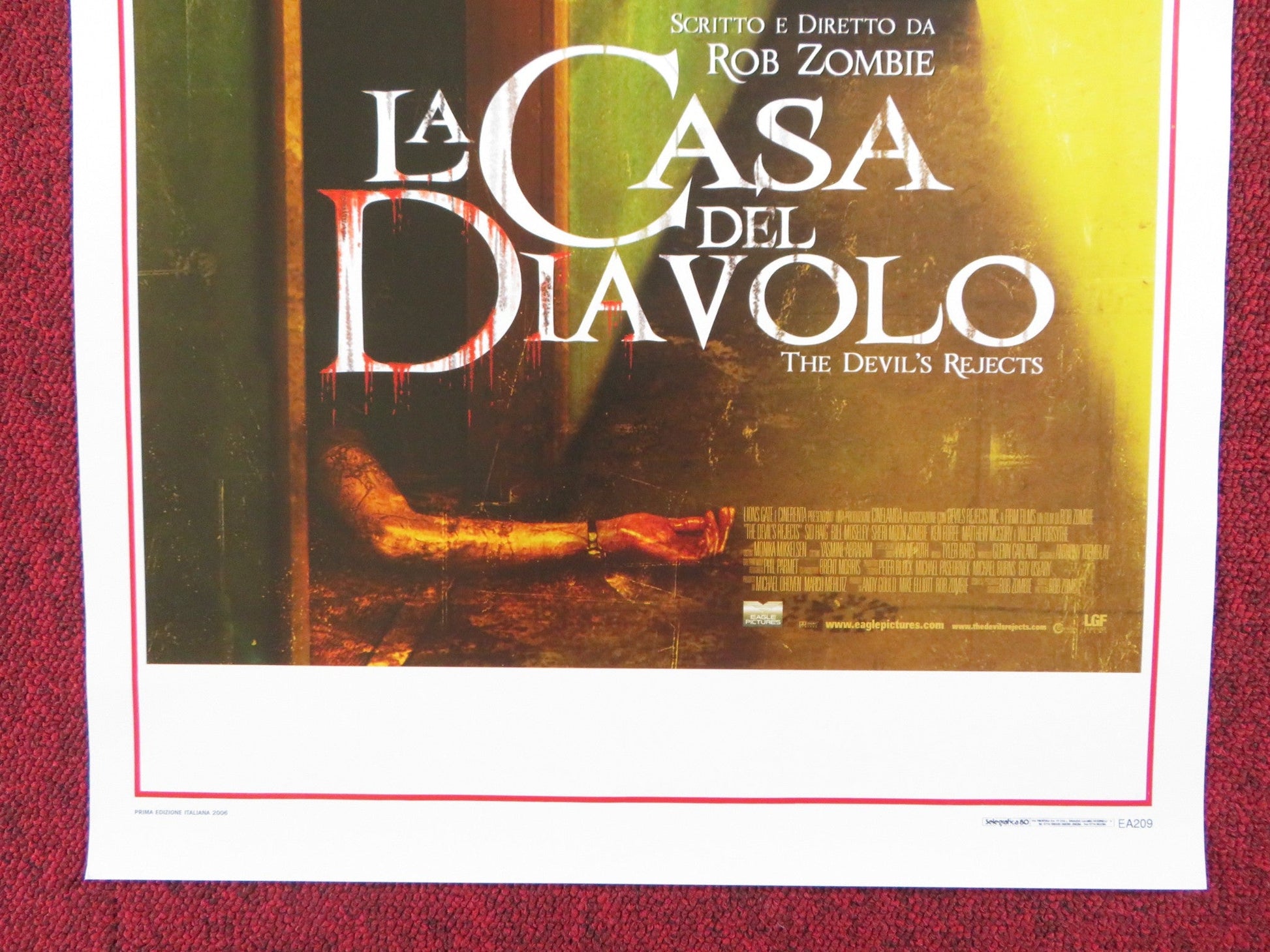 THE DEVIL'S REJECTS ITALIAN LOCANDINA POSTER SIG HAIG 2006 Rendezvous Cinema Movie posters