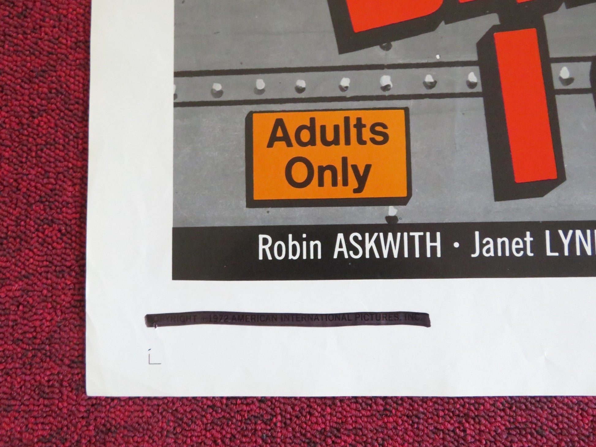 THE DIRTIEST GIRL I EVER MET FOLDED US ONE SHEET POSTER ROBIN ASKWITH 1970 Rendezvous Cinema Movie posters