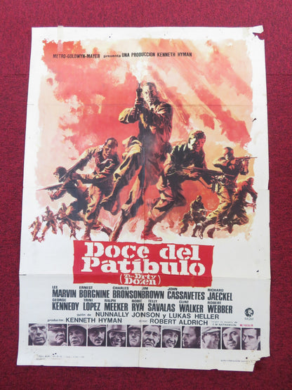 THE DIRTY DOZEN SPANISH POSTER LEE MARVIN ERNEST BORGNINE CHARLES BRONSON 1967 Rendezvous Cinema Movie posters