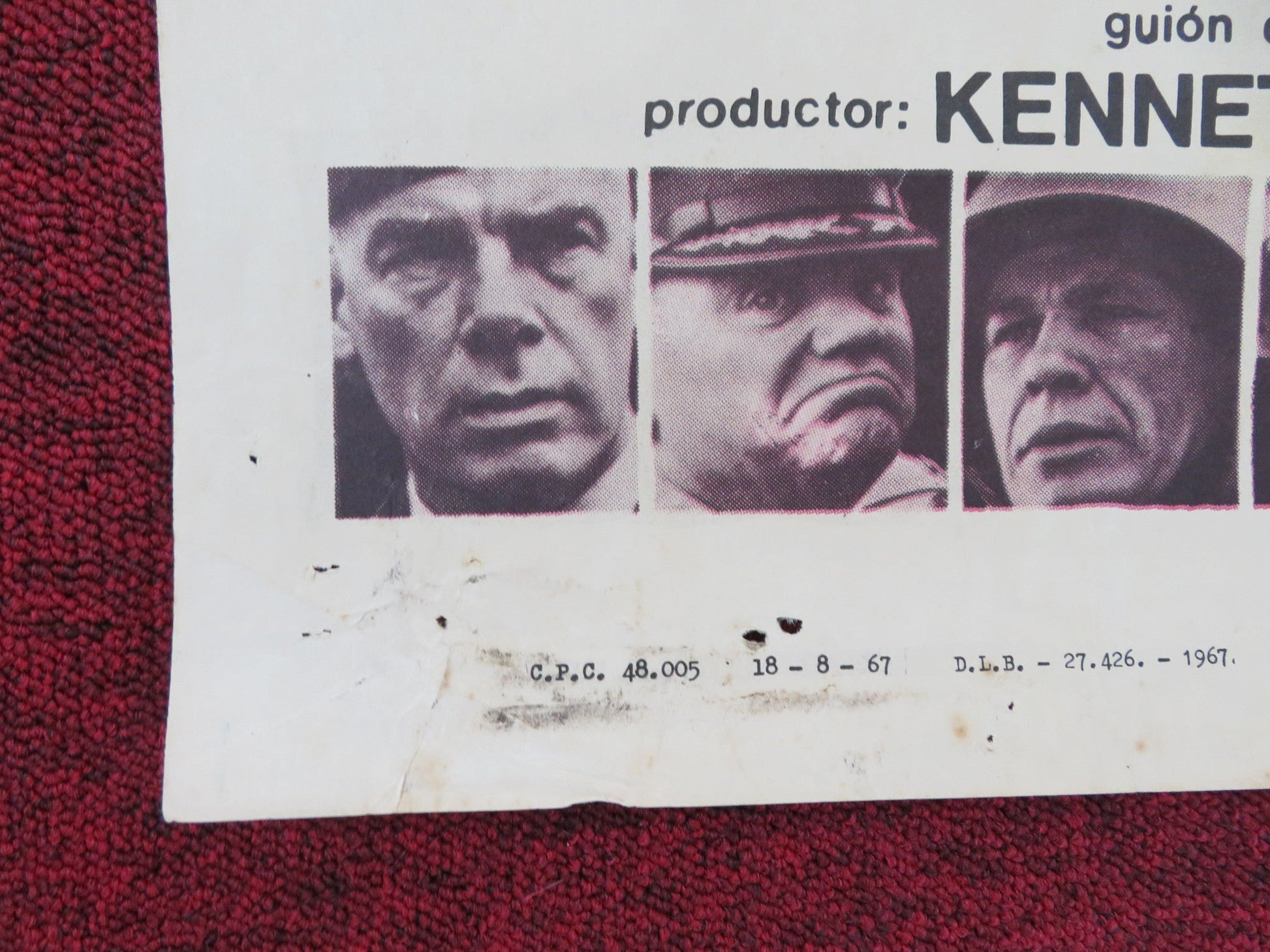 THE DIRTY DOZEN SPANISH POSTER LEE MARVIN ERNEST BORGNINE CHARLES BRONSON 1967 Rendezvous Cinema Movie posters