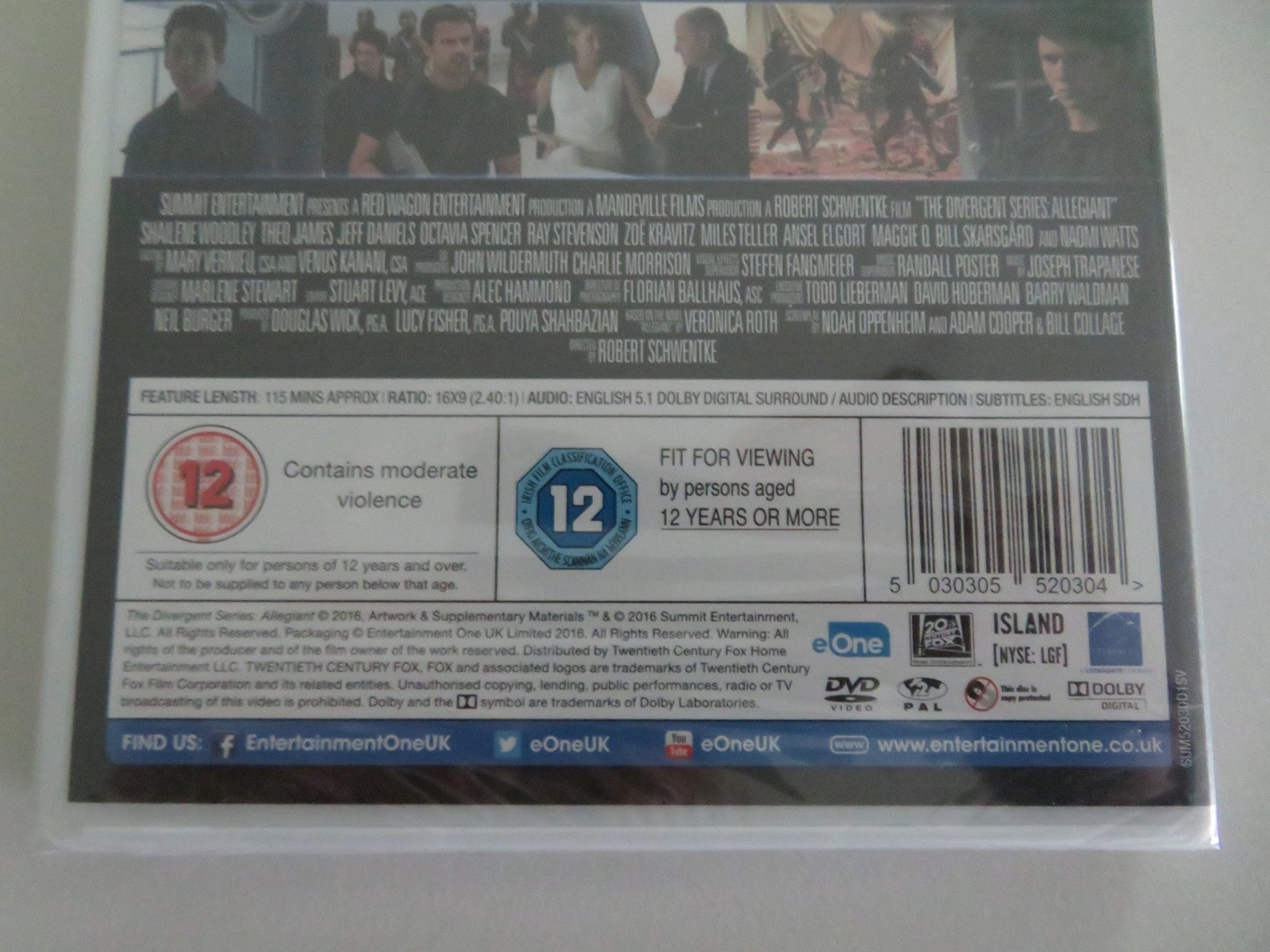 THE DIVERGENT SERIES: ALLEGIANT (DVD) SHAILENE WOODLEY THEO JAMES 2016 REGION 2 Movie posters