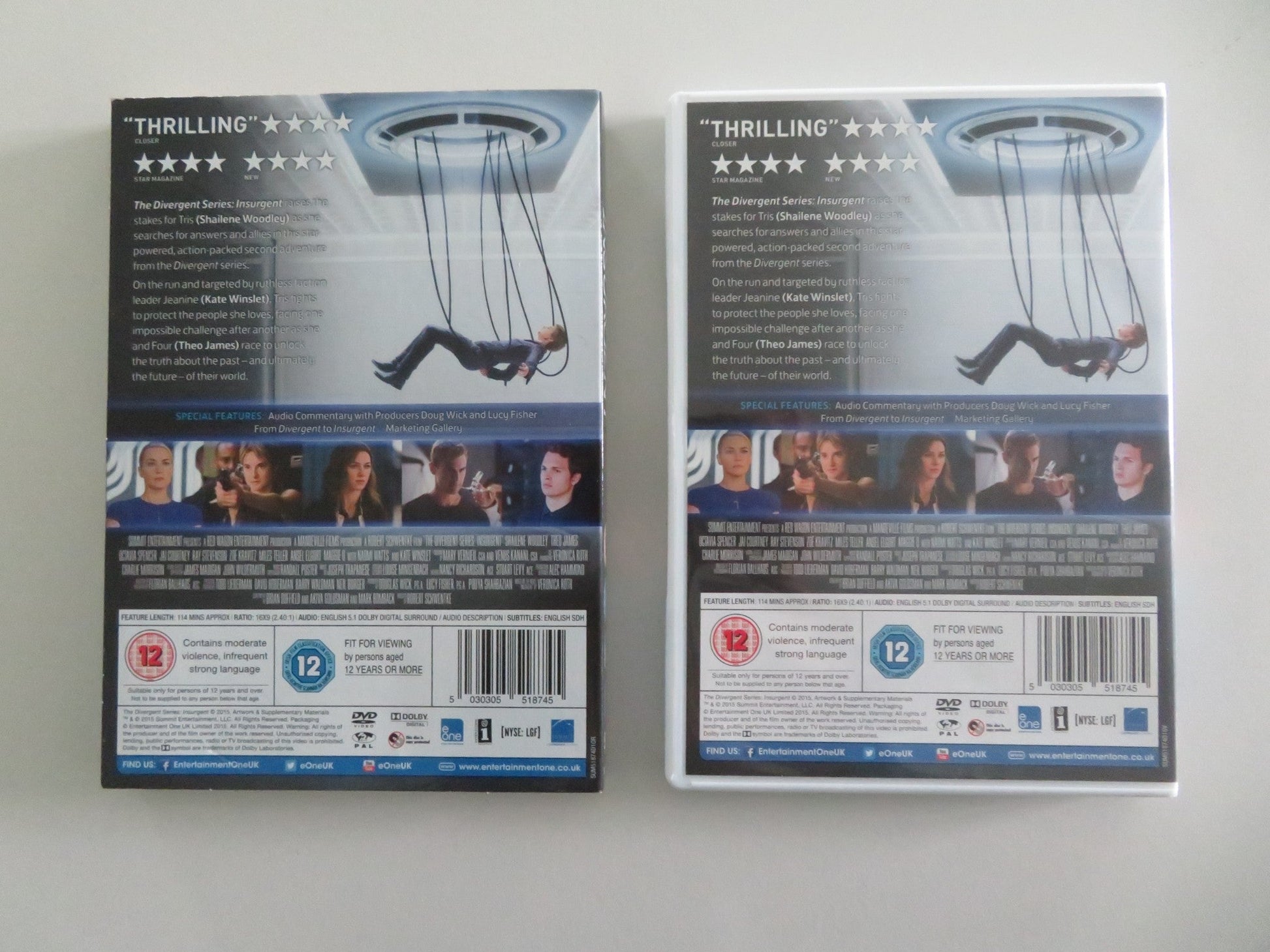 The Divergent Series: Insurgent (DVD) Shailene Woodley Theo James 2015 Region 2 Movie posters