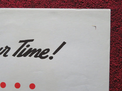 THE DOCTOR AND THE PLAYGIRL FOLDED US ONE SHEET POSTER HUTCHISON 1964 Rendezvous Cinema Movie posters