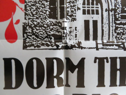 THE DORM THAT DRIPPED BLOOD / PRANKS - C FOLDED US ONE SHEET POSTER LAPINSKI 1983 Rendezvous Cinema Movie posters