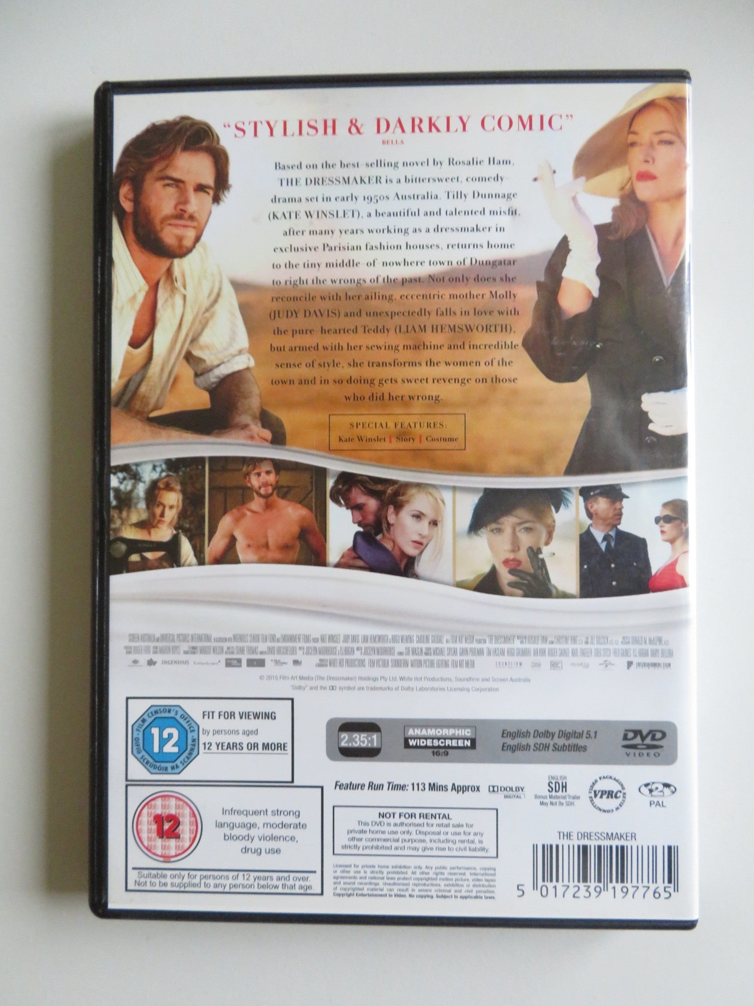 THE DRESSMAKER (DVD) KATE WINSLET LIAM HEMSWORTH 2015 REGION 2 Movie posters