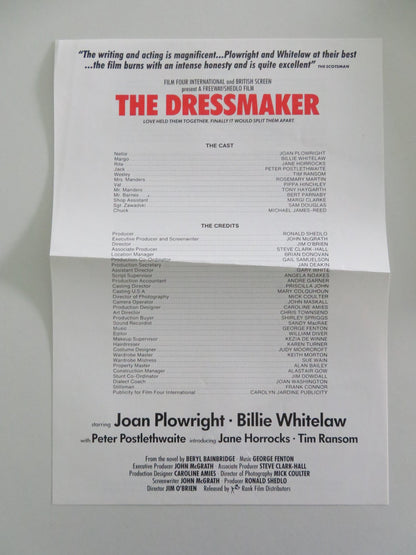 THE DRESSMAKER MOVIE STILL PHOTO LOT OF 6 BILLIE WHITELAW JOAN PLOWRIGHT 1988 Movie posters