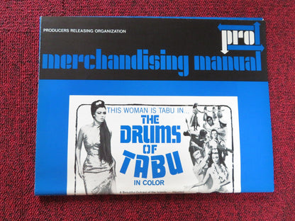 THE DRUMS OF TABU UNCUT PRESS BOOK FOLDED JAMES PHILBROOK SEYNA SEYN 1966 Rendezvous Cinema Movie posters