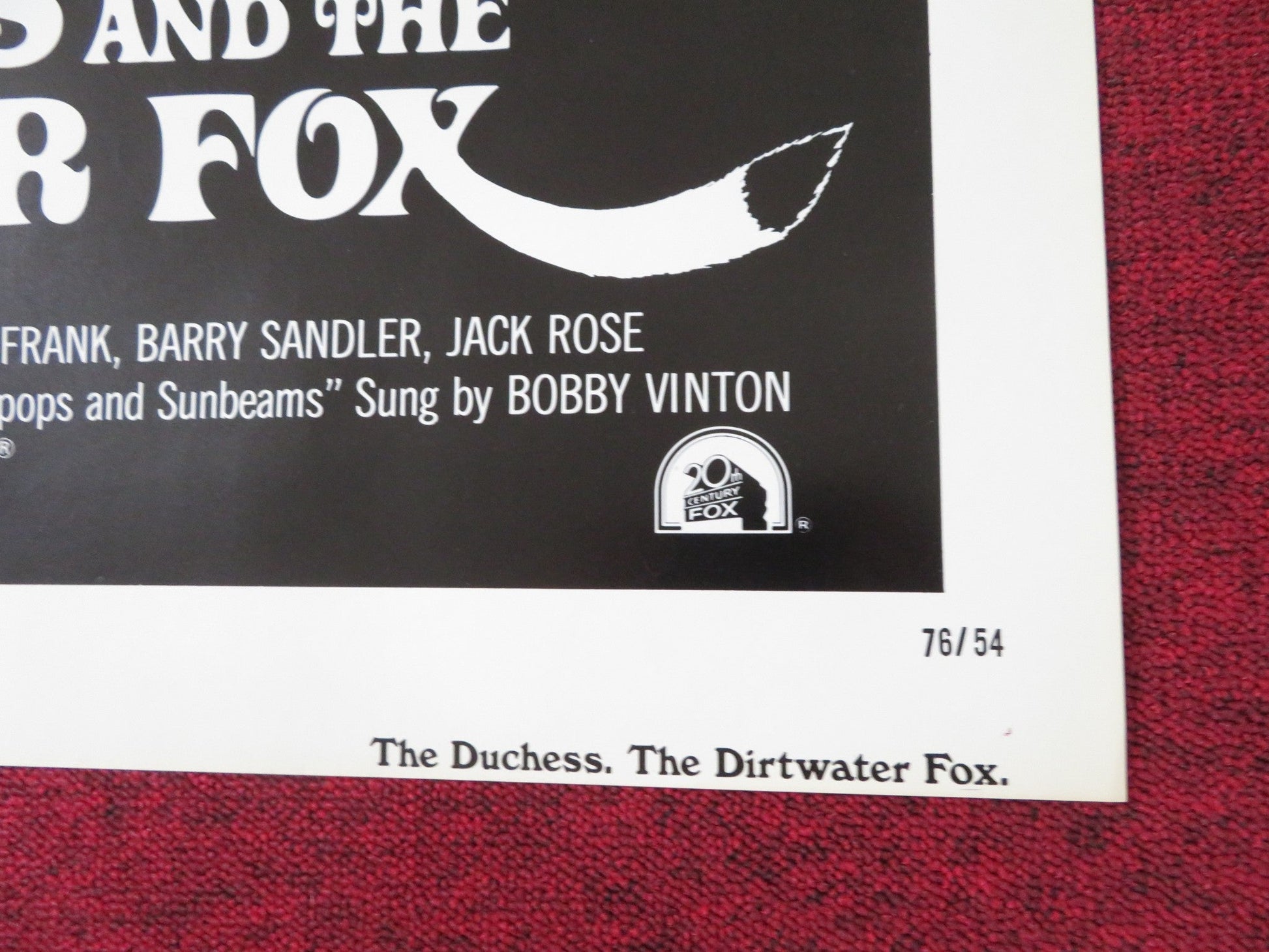 THE DUCHESS AND THE DIRTWATER FOX FOLDED US ONE SHEET POSTER SEGAL HAWN 1976 Rendezvous Cinema Movie posters