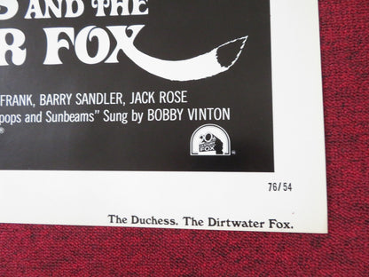 THE DUCHESS AND THE DIRTWATER FOX FOLDED US ONE SHEET POSTER SEGAL HAWN 1976 Rendezvous Cinema Movie posters