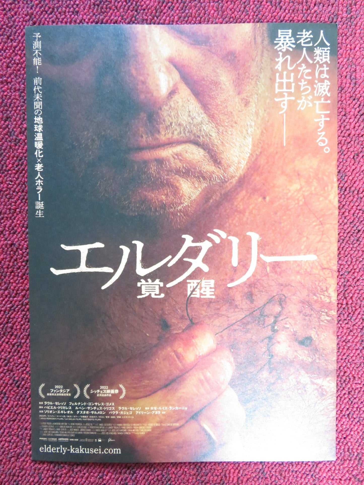 THE ELDERLY JAPANESE CHIRASHI (B5) POSTER ZORION EGUILEOR GUSTAVO SALMERON 2022 Rendezvous Cinema Movie posters
