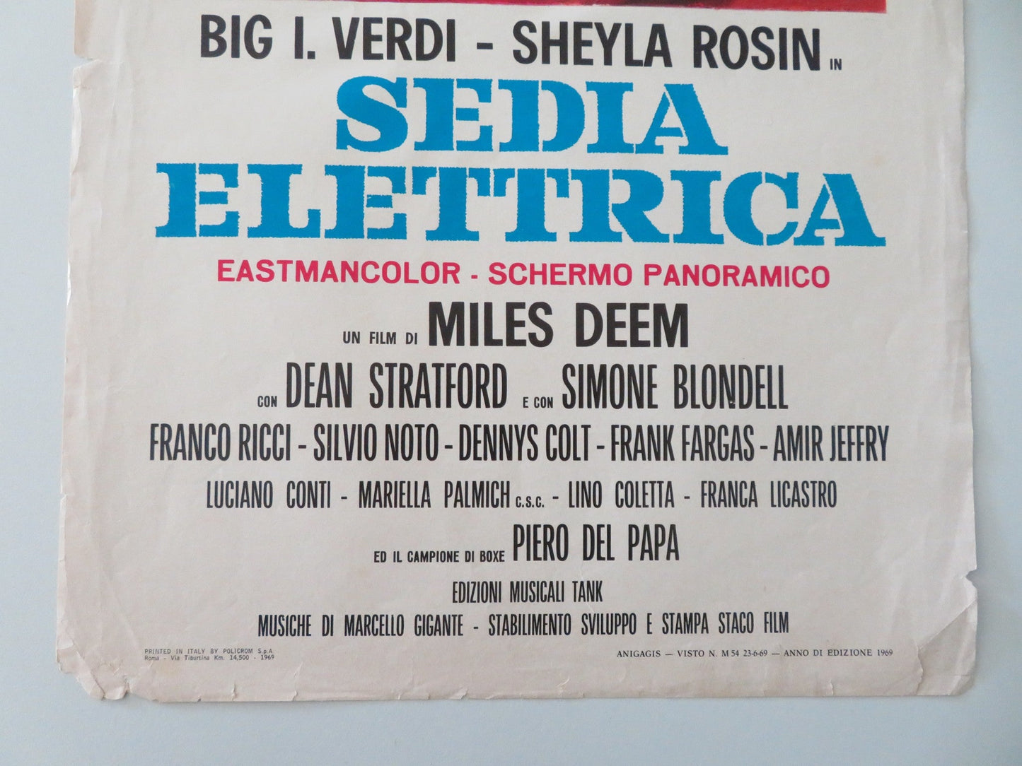 THE ELECTRIC CHAIR ITALIAN LOCANDINA POSTER REZA BEYK IMANVERDI SPELA ROZIN 1969 Movie posters