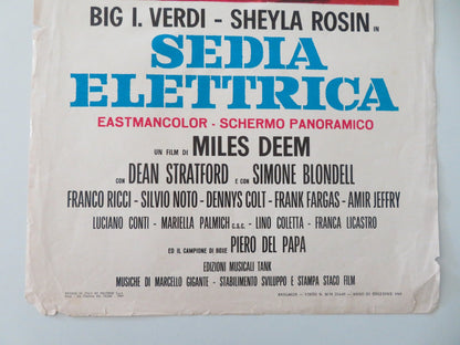 THE ELECTRIC CHAIR ITALIAN LOCANDINA POSTER REZA BEYK IMANVERDI SPELA ROZIN 1969 Movie posters